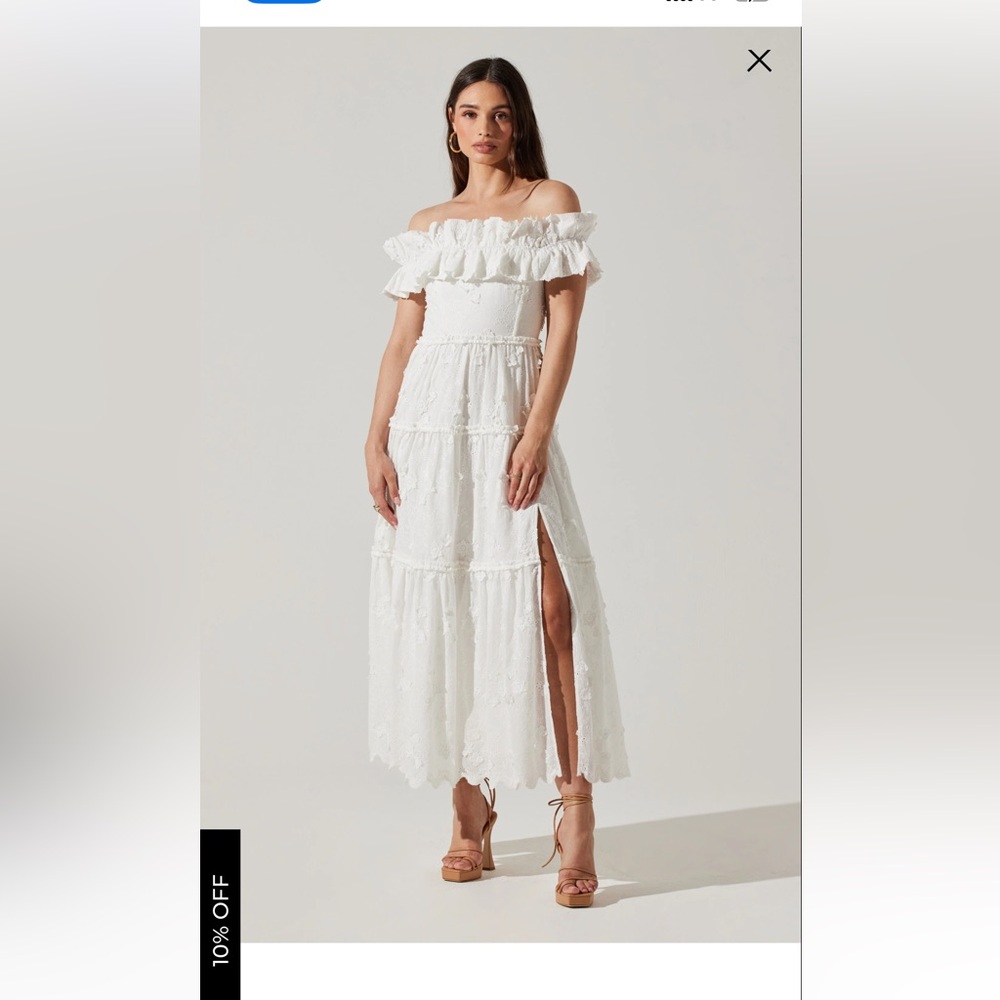 White dress , worn one time !